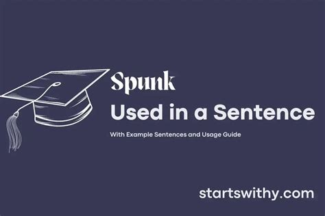 spunk übersetzung|spunk in a sentence.